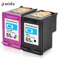 Amida 65 65XL Re-manufactured Ink Cartridge Work with Compatible DeskJet 2624, 2652, 2655, 3722, 3752; ENVY 5010, 5012, 5020